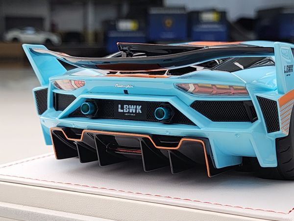 Xe Mô Hình Lamborghini Aventador GT EVO 1:18 Ivy Merit ( Gulf )