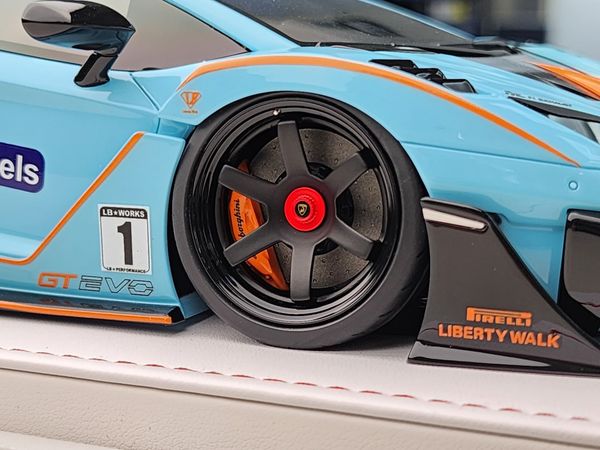 Xe Mô Hình Lamborghini Aventador GT EVO 1:18 Ivy Merit ( Gulf )