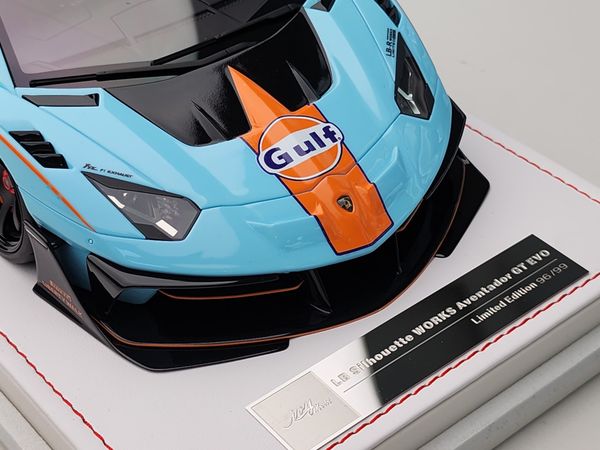 Xe Mô Hình Lamborghini Aventador GT EVO 1:18 Ivy Merit ( Gulf )