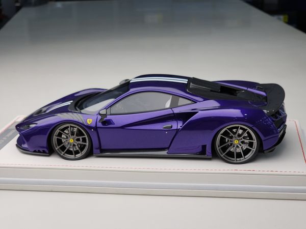 Xe Mô Hình Ferrari Novitec F8 1:18 ( HongKong Violet White Stripes )