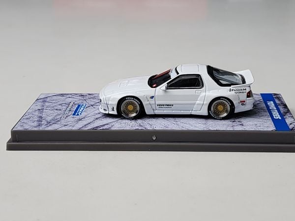 Xe Mô Hình Pandem Mazda RX-7 FC3S 1:64 Tarmac Works ( White )