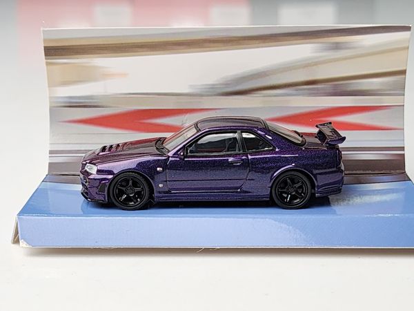 Xe Mô Hình Nismo R34 GT-R Z-Tune 1:64 Tarmac Works ( Tím )