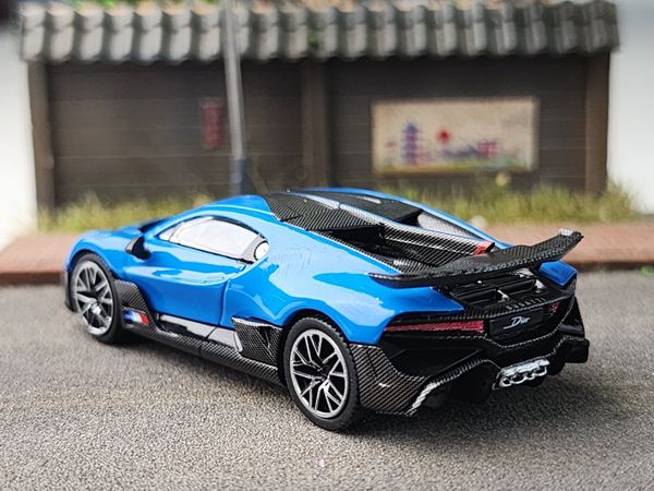 Xe Mô Hình Bugatti Divo 1:64 MiniGT ( Blu Bugatti LHD )