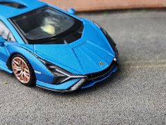 Xe Mô Hình Lamborghini Sián FKP 37 1:64 MiniGT ( Blu Aegir LHD )