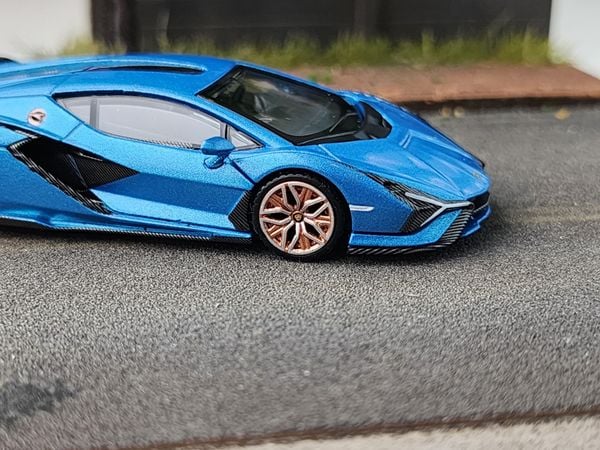 Xe Mô Hình Lamborghini Sián FKP 37 1:64 MiniGT ( Blu Aegir LHD )