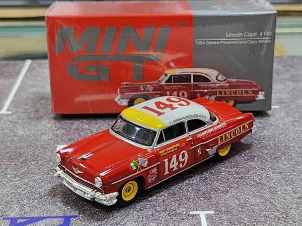 Xe Mô Hình Lincoln Capri 1954 Carrera Panamericana Class Winner #149 1:64 MiniGT