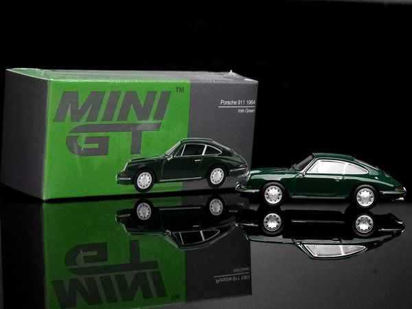 Xe Mô Hình Porsche 911 1963 Irish 1:64 MiniGT ( Green LHD )