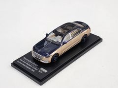 Xe Mô Hình Mercedes-Benz S-Class 2021 1:64 Almost Real ( Vàng Gold Mui Xanh )