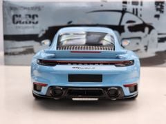 Xe mô hình Porsche 911 (992) Turbo S Coupe Sport Design - 2021 1:18 Minichanmps (Light Blue)