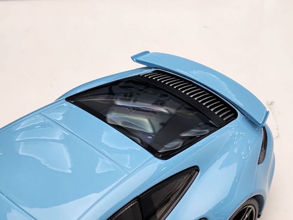 Xe mô hình Porsche 911 (992) Turbo S Coupe Sport Design - 2021 1:18 Minichanmps (Light Blue)