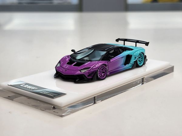 Xe Mô Hình Lamborghi Aventador 1:64 LBWK ( Tím & Xanh Min )