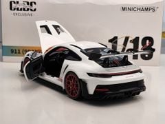 Xe Mô Hình Porsche 911 GT3 RS 2022 1:18 Minichamps ( Trắng Mâm Đỏ )