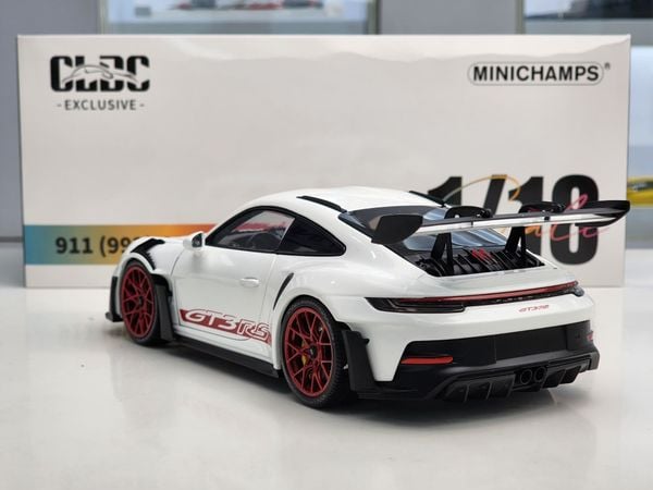 Xe Mô Hình Porsche 911 GT3 RS 2022 1:18 Minichamps ( Trắng Mâm Đỏ )