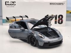 Xe Mô Hình Porsche 911 GT3 RS 2024 1:18 Minichamps ( Xám Mâm Đen )