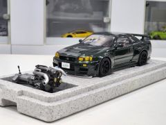 Xe Mô Hình Nissan Skyline GT-R (R34) Nismo Customized 1:18 Motorhelix ( Dark Green )