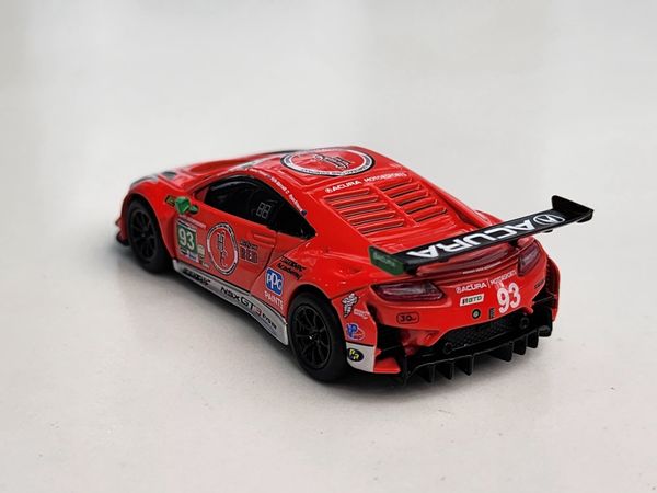 Xe Mô Hình Acura NSX GT3 EVO22 #93 Harison ConTracting Company 2023 IMSA Daytona 24 Hrs Racers Edge Motorsports With WTRAndretti1:64 MiniGT ( Đỏ Hồng )