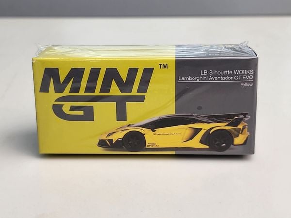 Xe Mô Hình LB-Sihouettr Works Lamborghini Aventador GT EVO LHD 1:64 MiniGT ( Yellow )