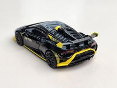 Xe Mô Hình Lamborghini Huracan STO Nero Noctis LHD 1:64 MiniGT ( Đen Viền Vàng )