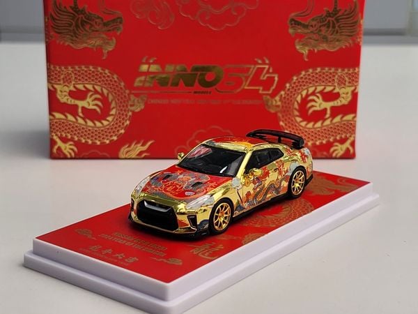 Xe Mô Hình Nissan GT-R R35 Year Of The Dragon Special Edition 2024 1:64 INNO ( Red )