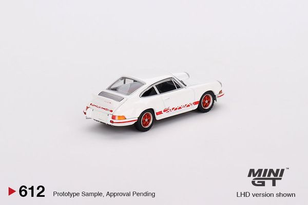 Xe Mô Hình Porsche 911 Carrera RS 2.7 1:64 MiniGT ( Trắng Sọc Đỏ )