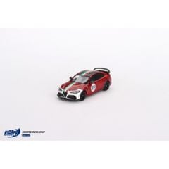 Xe Mô Hình Alfa Romeo Giulia GTAm Rosso GTA #99 Centro Stile Livery 1:64 MiniGT/ BBR ( Trắng/ Đỏ )