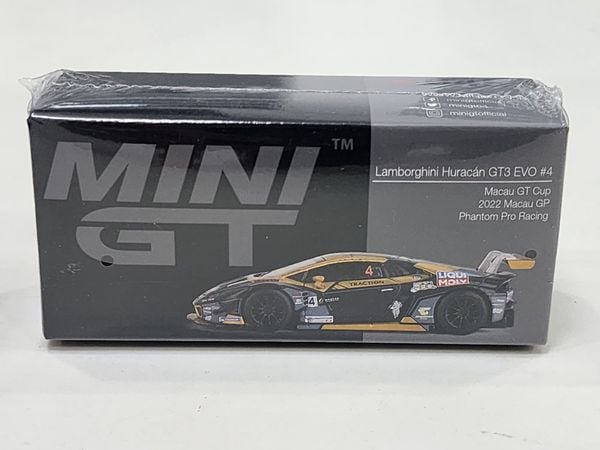 Xe Mô Hình Lamborghini Huracán GT3 EVO #4 2022 Macau GP Macau GT Cup 3rd Place 1:64 MiniGT ( Đen )