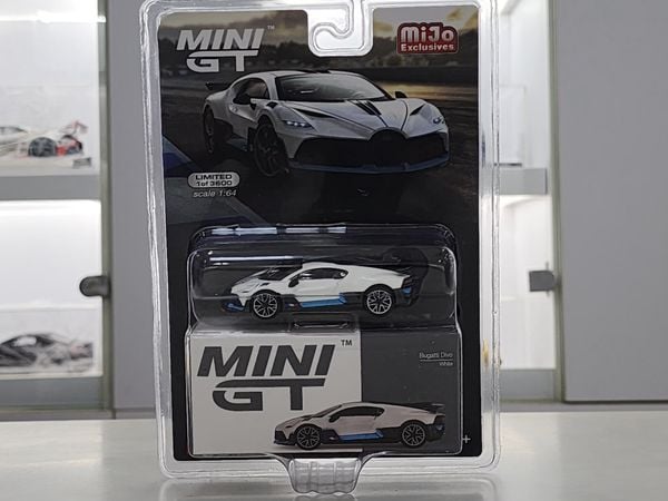 Xe mô hình BUGATTI DIVO WHITE LHD BLISTER 1:64 MiniGT (Trắng)