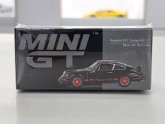 Xe mô hình PORSCHE 911 CARRERA RS 2.7 BLACK WITH RED LIVERY (LHD) 1:64 MiniGT (Đen)