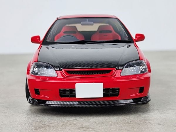 Xe mô hình Honda Civic Type R(EK9) 1:18 MotorHelix (Đỏ Carbon)