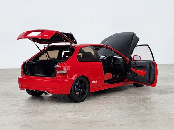 Xe mô hình Honda Civic Type R(EK9) 1:18 MotorHelix (Đỏ Carbon)