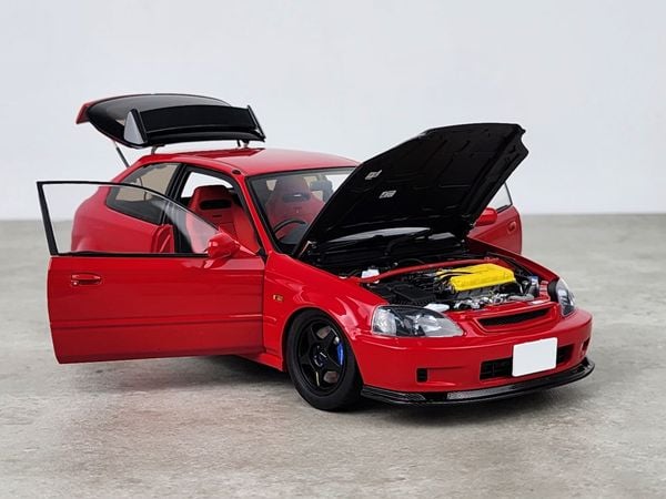 Xe mô hình Honda Civic Type R(EK9) 1:18 MotorHelix (Đỏ Carbon)