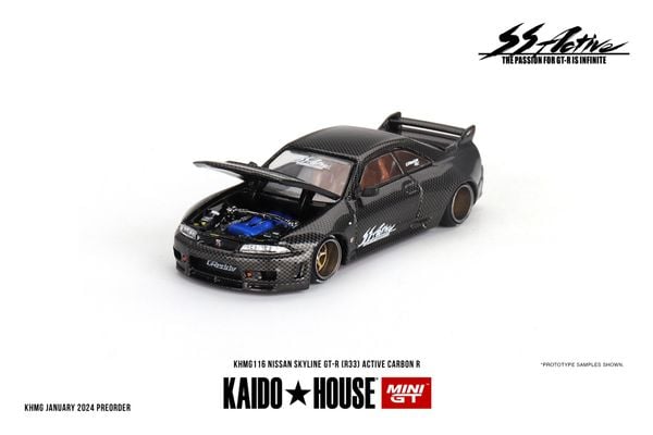 Xe Mô Hình Nissan Skyline GT-R R33 1:64 Kaido ( Active Carbon R )