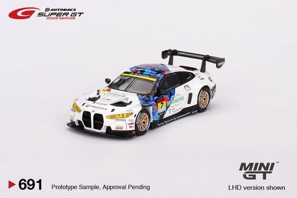 Xe Mô Hình BMW M4 GT3 Studie 1:64 MiniGT ( Trắng #7 )
