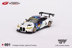 Xe Mô Hình BMW M4 GT3 Studie 1:64 MiniGT ( Trắng #7 )