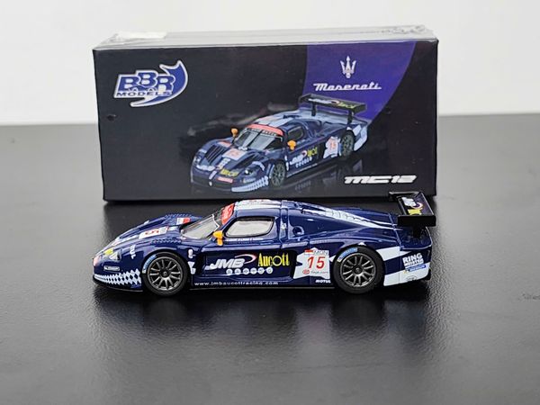 Xe Mô Hình Maserati MC12 Competizione #15 JMB Racing 2008 FIA 24Hr of Spa 1:64 Minigt x BBR ( Xanh Đen )