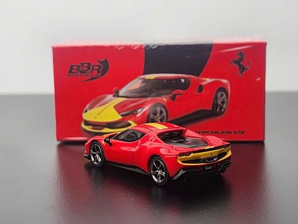 Xe Mô Hình Ferrari 296 GTB Assetto Fiorano Rosso Corsa 1:64 Minigt x BBR ( Đỏ )