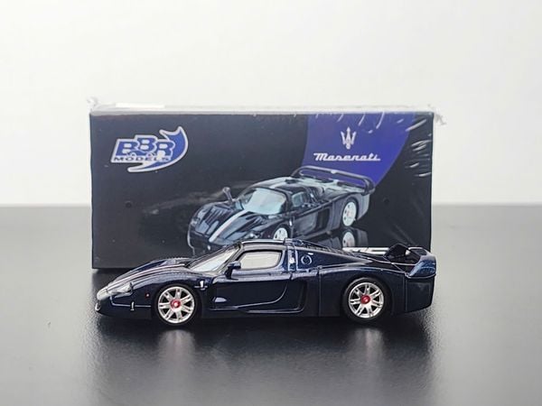 Xe Mô Hình Maserratti MC12 Stradale 1:64 Minigt x BBR ( Blue Metallic )