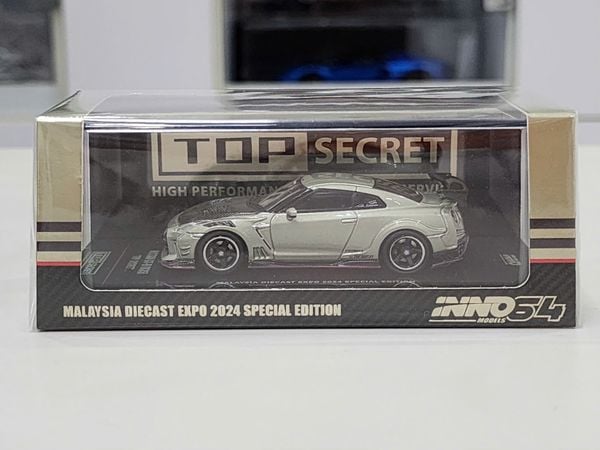 Xe Mô Hình Nissan GT-R (R35) Top Secret Malysia 2024 1:64 INNO ( Xanh mạ )
