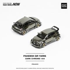 Xe Mô Hình Pandem Toyota GR Yaris 1:64 1:64 Pop Race ( Dark Chrome )