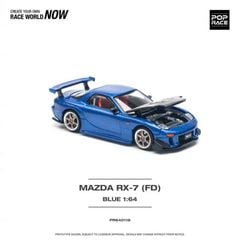 Xe Mô Hình Mazda RX-7 FD3S RE-AMEMIYA 1:64 1:64 Pop Race ( Metallic Blue )