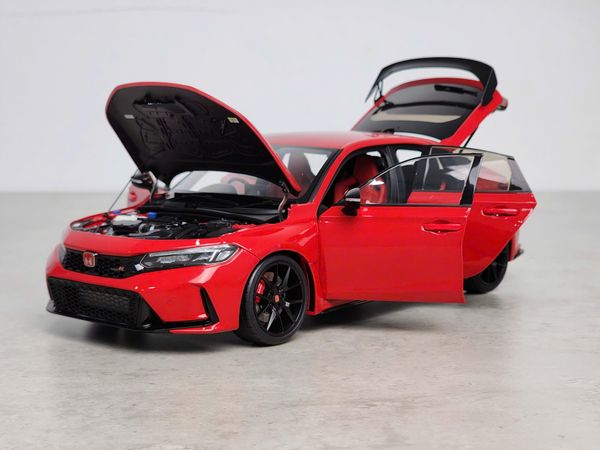 Motorhelix Honda Civic Type R (FL5) Rallye Red + Engine 1/18. M85304
