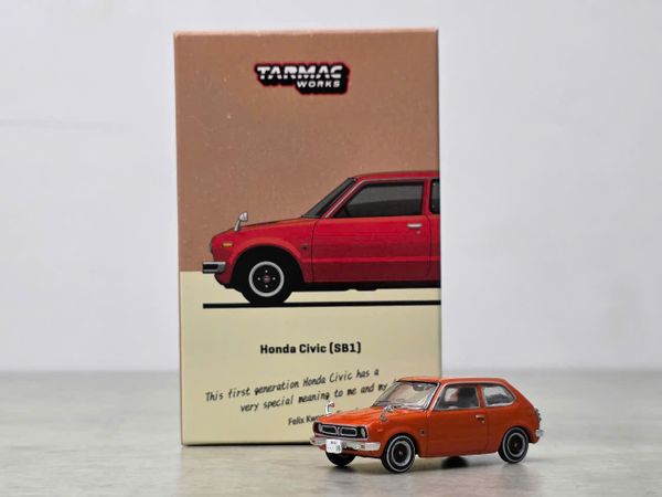 Tarmac Works J-Collection Honda Civic (SB1) 1/64 Arancione, Versione CHASE - Nuovo