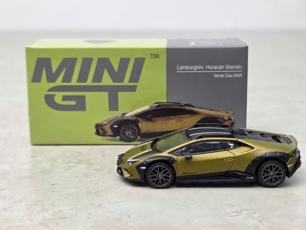 Xe Mô Hình Lamborghini Huracan Sterrato Verde Gea Matt 1:64 MiniGT ( xanh )
