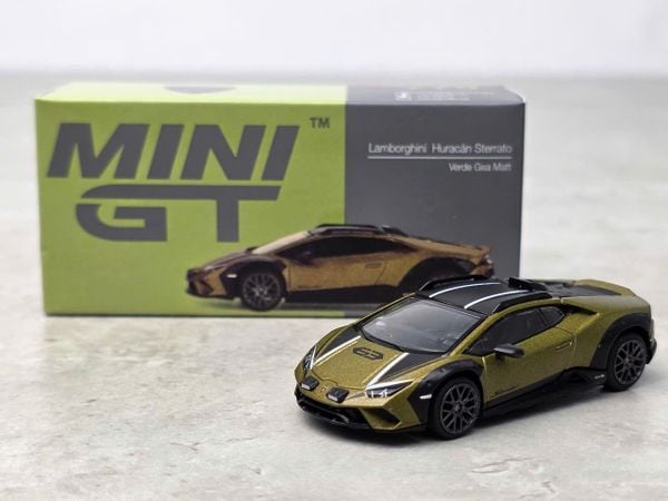 Xe Mô Hình Lamborghini Huracan Sterrato Verde Gea Matt 1:64 MiniGT ( xanh )