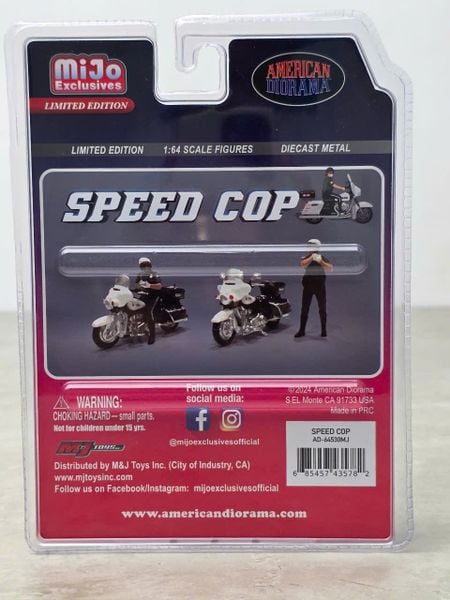 Xe Mô Hình Figure Set: Speed Cop Police Motorcycles 1:64 American Diorama