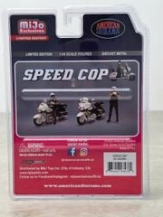 Xe Mô Hình Figure Set: Speed Cop Police Motorcycles 1:64 American Diorama