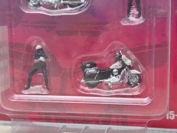 Xe Mô Hình Figure Set: Speed Cop Police Motorcycles 1:64 American Diorama
