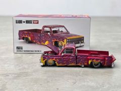 Xe Mô Hình Chevrolet Silverado Dually on Fire v1 1:64 Kaido House (Lửa)