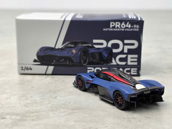 Xe Mô Hình Aston Martin Valkyrie Satin Marina 1:64 Pop Race