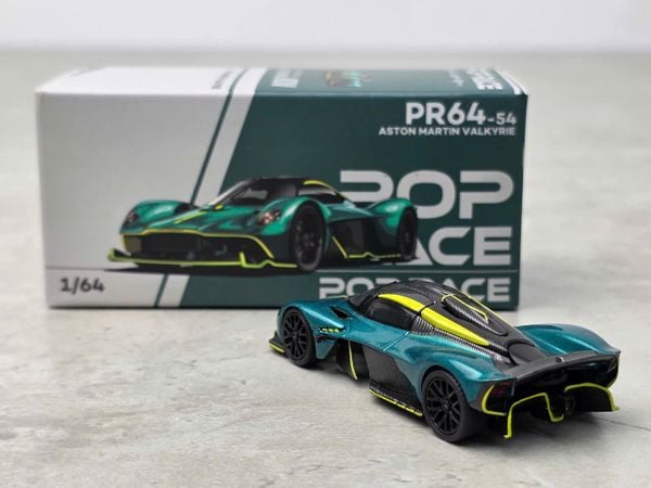 Xe Mô Hình Aston Martin Valkyrie 1:64 Popace ( Green )